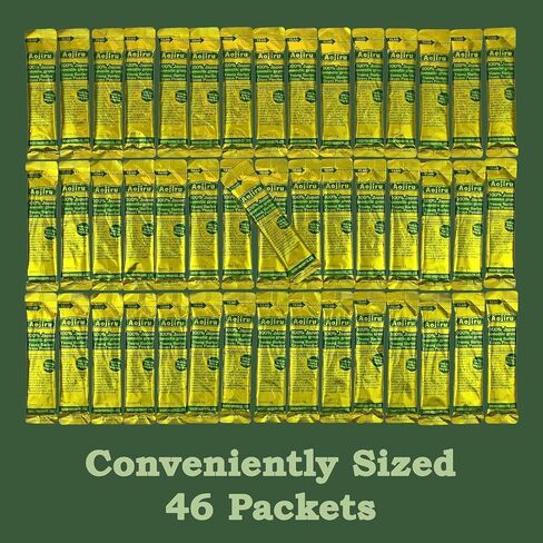 Golden Aojiru Original - Young Barley Green Grass Juice Powder with Rich Dietary Fiber, 100% Japanese Grown - Ready-to-Use 0.1 oz. (3g) Individual Packet × 46pcs - Vegan, Non-GMO, and Gluten Free in Saudi Arabia