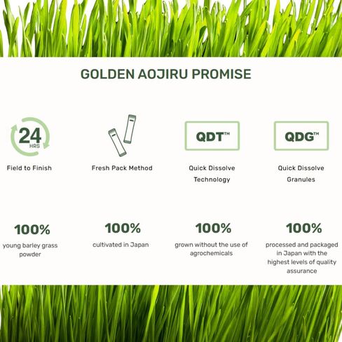 Golden Aojiru Original - Parley Barley Green Grass Powder مع ألياف غذائية غنية ، يابانيون بنسبة 100 ٪ يابانيون - جاهز للاستخدام 0.1 أوقية. (3G) حزمة فردية × 46pcs - نباتي ، غير محلي ، وخالية من الغلوتين in Saudi Arabia