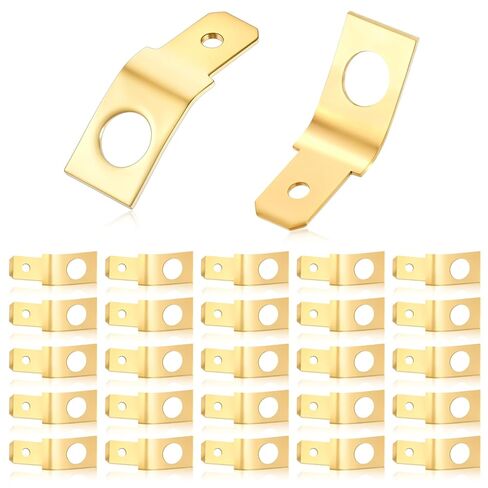 25 Pcs Solderless Quick Disconnect Connectors Spade Adapters Non Insulated Wire Connectors 1/4" Male Tab, 10 Stud Brass Copper Wire Adapters Terminal Connector Ring Crimp Electrical Supply in Kuwait