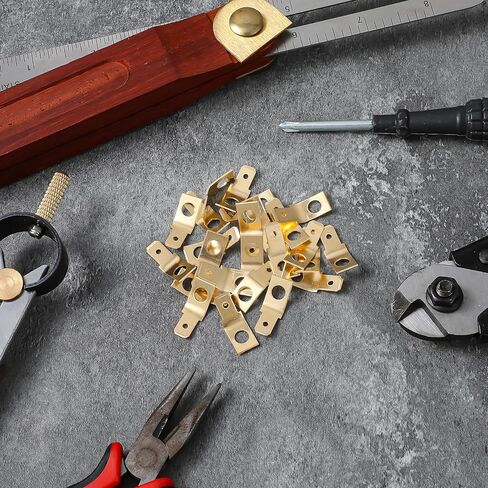 25 Pcs Solderless Quick Disconnect Connectors Spade Adapters Non Insulated Wire Connectors 1/4" Male Tab, 10 Stud Brass Copper Wire Adapters Terminal Connector Ring Crimp Electrical Supply in Kuwait