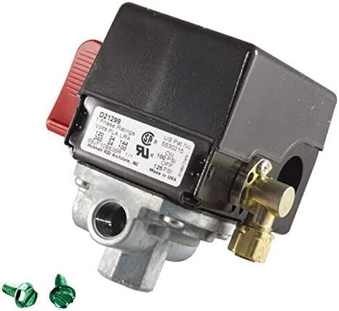 Devilbiss Sears Craftsman D21299 مفتاح الضغط ، وضع واحد ، مشغل الضغط ، ملامسة الألومنيوم ، مغلق عادة ، IP54 ، محطات المسمار ، الأسود in Saudi Arabia