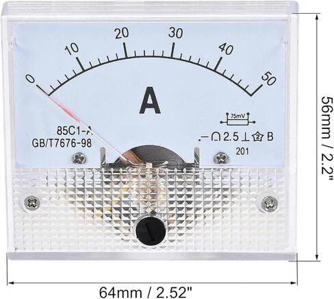 85C1-A 5A 10A 30A AMMETER DC AMP GAUGE CARGEREMENT METER 1PCS (15A) in Saudi Arabia