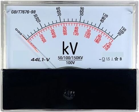 44l1 100V Input Analog AC Voltmeter High Voltage Meter 3KV 6kV 10kV 20kV 50kV 70kv 100kV 1Pcs(AC 250kV 250V) in Saudi Arabia