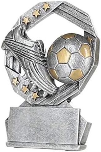 Decade Awards Hexa Star Soccer Trophy - Custom Engraved Soccer Ball Striker Award - Celebrate Every Goal, Block, Shot or Pass - Youth or Team Soccer Trophy - Customize Now (4.75 Inch) in Saudi Arabia