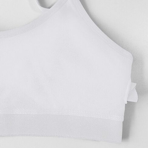 Women's Scoop Neck Adjustable Thin Straps Supportive Wireless Yoga Workout Sports Bra in Saudi Arabia
