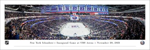 New York Islanders, End Ice - Inaugural Game at UBS Arena - Panoramic Posters and Framed Pictures by Blakeway Panoramas in Saudi Arabia