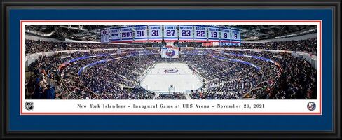 New York Islanders, End Ice - Inaugural Game at UBS Arena - Panoramic Posters and Framed Pictures by Blakeway Panoramas in Saudi Arabia