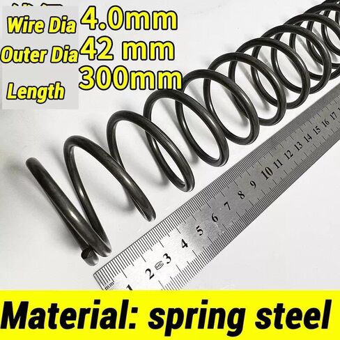 2Pcs Compression Spring 40-80mm OD, 4-5mm Wire Diameter, 300mm Length - Heavy Duty Spring Steel(5.0 x 80) in Saudi Arabia