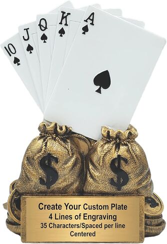 جوائز العقد الكأس بوكر - جائزة Texas Hold 'EM المخصصة - جائزة البوكر للبطولات والكازينوهات وليالي البطاقات - تخصيص الآن (6 بوصات) in Saudi Arabia
