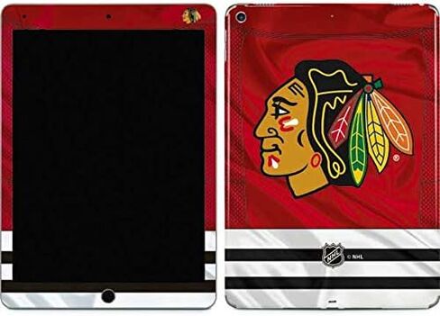 Skinit Skinit Tablet Skin Compatible مع Ipad Air 13in M2 (2024) - تصميم NHL Blackhawks Red Stripes مرخص رسميًا in Saudi Arabia