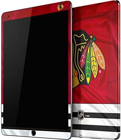 Skinit Skinit Tablet Skin Compatible مع Ipad Air 13in M2 (2024) - تصميم NHL Blackhawks Red Stripes مرخص رسميًا in Saudi Arabia
