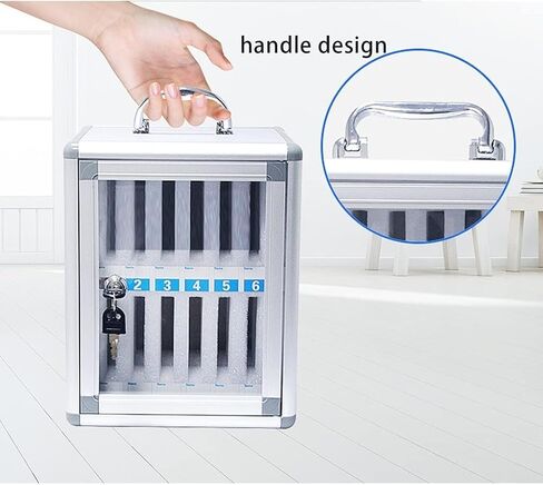 Cell Phone Storage Box 36/48/60 Slots Cell Phone Metal Wall Mount Locking Organizer for Classroom Office Factory Desktop Wall Mobile Phone Holder(Silver-A,48) in Saudi Arabia