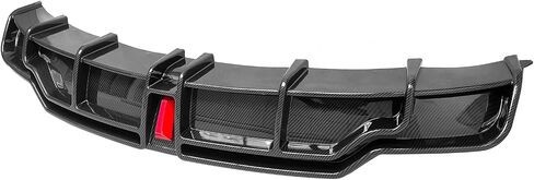 Ikon Motorsports ، الشفاه الخلفية المتوافقة مع 2017-2023 Tesla Model 3 Sedan 4-Door ، Black Ikon Style Pp Lower Protector Lip مع LAMP ، 2018 2019 2020 2021 2022 in Saudi Arabia