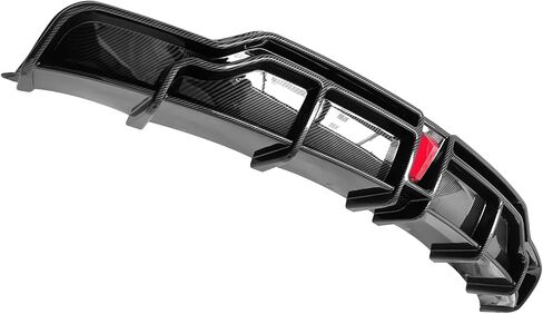 Ikon Motorsports ، الشفاه الخلفية المتوافقة مع 2017-2023 Tesla Model 3 Sedan 4-Door ، Black Ikon Style Pp Lower Protector Lip مع LAMP ، 2018 2019 2020 2021 2022 in Saudi Arabia
