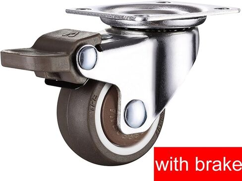 Brobrown TPR Super Mute عجلات العجلات tpe هادئة ومريحة حمولة عالية الحمل 2pcs (بدون فرامل ، 1.0 بوصة) in Saudi Arabia