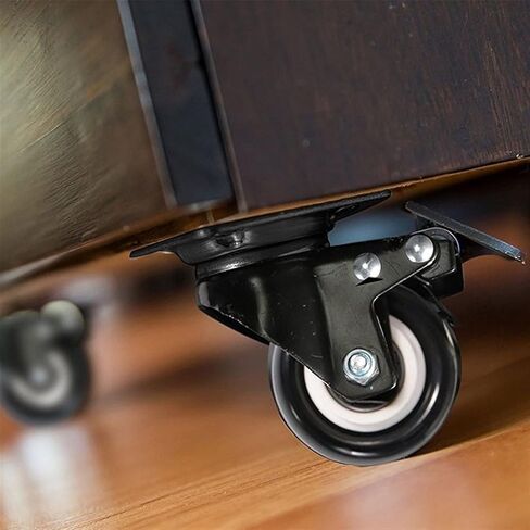 4 Pack 2in Heavy Duty Caster Wheels Polyurethane Swivel with 360 Degree Top Plate 220lb Total Capacity(Black) in Saudi Arabia