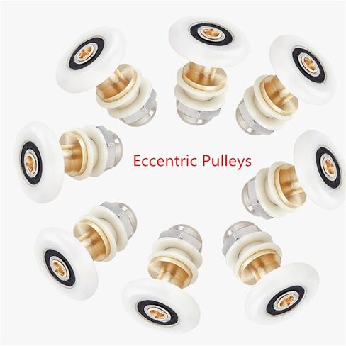 قطر دش الزجاج المنزلق الباب معلق العجلة الأسطوانة الحمام انزلاق البكرات غريب الأطوار 8pcs (قطر 19 ملم) in Kuwait