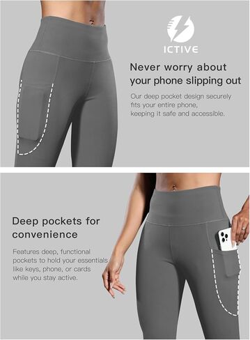 Workout Leggings for Women Athletic Capris with Pocket Activewear for Sports Yoga Running Pilates Gym Pants in Saudi Arabia