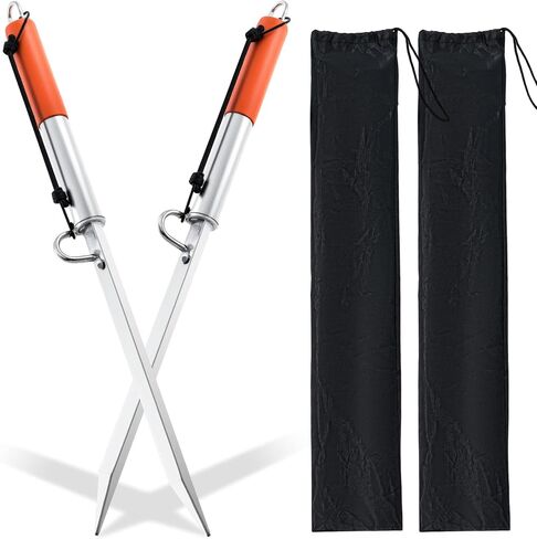 2 Pack Sand Spike Boat Anchor Pole for Boats Pontoon Kayak Boating, Up to 43' Shore Spike for Shallow Water Shore, Sandbar, Land with Storage Bag in Saudi Arabia