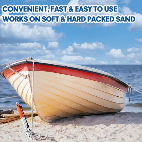 2 Pack Sand Spike Boat Anchor Pole for Boats Pontoon Kayak Boating, Up to 43' Shore Spike for Shallow Water Shore, Sandbar, Land with Storage Bag in Saudi Arabia