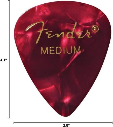 Fender Premium Celluloid 351 Shape Picks, Medium, Red Moto - 36 Pack in Saudi Arabia