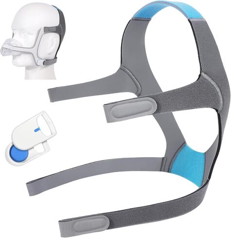 CPAP Headgear for ResMed AirFit/Airtouch N20 Adjustable Headgear Strap with 2 Magnetic Clips - Standard/Medium(1 Pack) in Kuwait