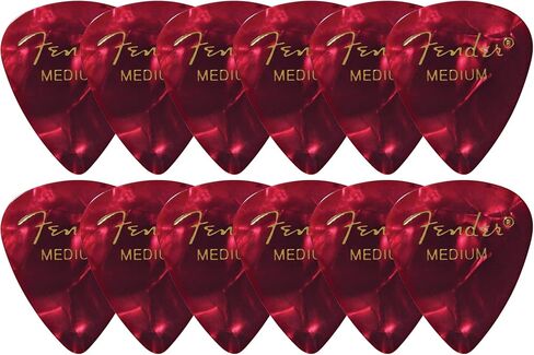 Fender Premium Celluloid 351 Shape Picks, Medium, Red Moto - 36 Pack in Saudi Arabia