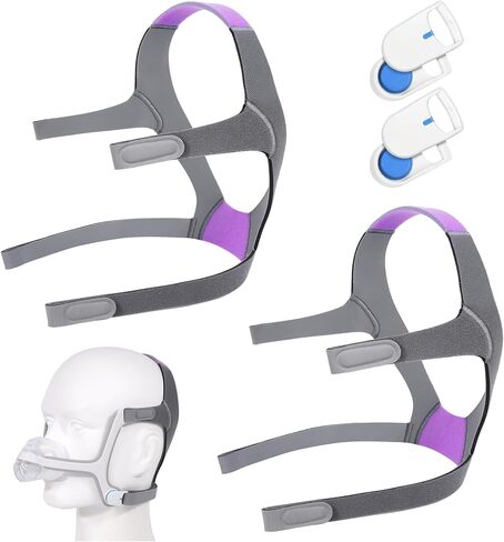 CPAP Headgear for ResMed AirFit/Airtouch N20 Adjustable Headgear Strap with 2 Magnetic Clips - Standard/Medium(1 Pack) in Kuwait