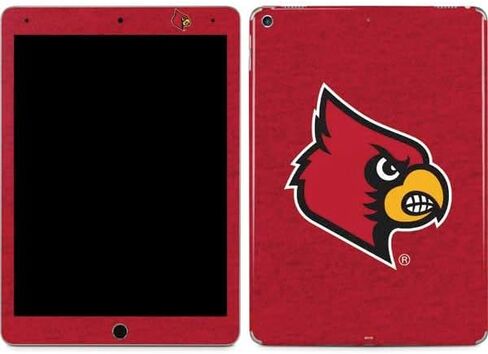 Skinit Skinit Tablet Skin Compatible مع iPad Air 13in M2 (2024) - تصميم خلفية حمراء بجامعة لويزفيل المرخصة رسميًا in Saudi Arabia