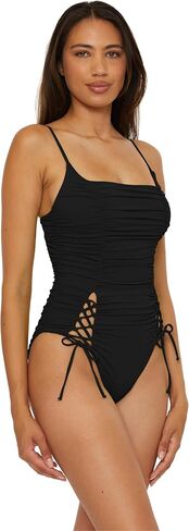 BECCA Women's Color Code Shirred One Piece Swimsuit, Adjustable, Bathing Suits in Saudi Arabia