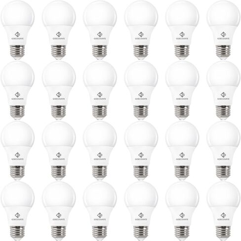 24 Pack 8W Led Light Bulb Daylight White 5000K, 60 Watt Equivalent Non-Dimmable Led Bulbs, A19 Standard Bulbs, E26 Base, 800 LM, Efficient 8 Watt Light Bulbs for Living Room, ETL/UL Listed in Saudi Arabia