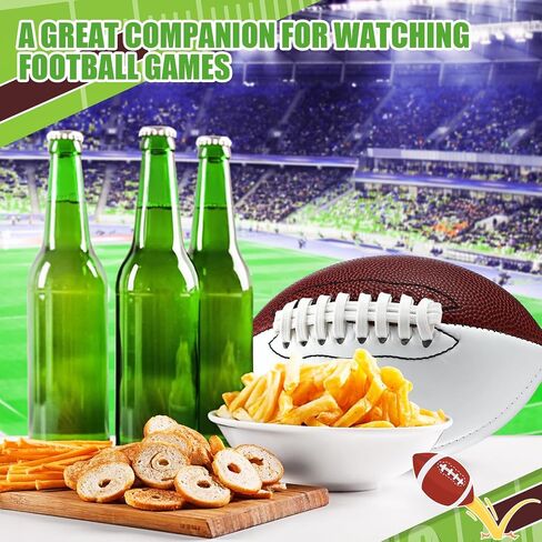 Poen Motograph Mini Football Trophy للتوقيع - 6 بوصات مع لوحين من اللون البني و 2 لوحين أبيض - TiCature فارغ الكأس لعبة الركبي الكاملة للذكرى ، التخرج in Saudi Arabia