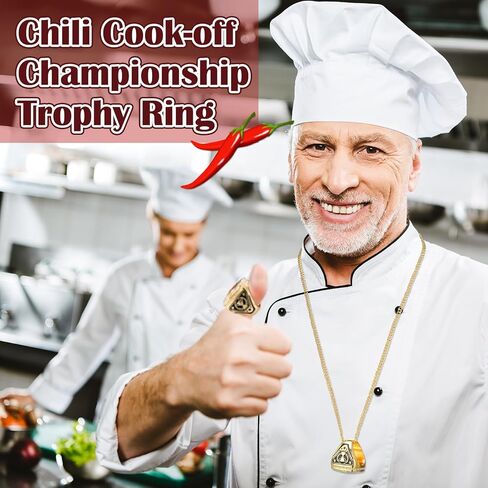 6 مجموعات من بطولة الصيد جائزة Ring Ring Ring Gold Ring مع سلسلة رقبة العرض والوقوف هدية كبيرة من الجوائز باس الفم للمسابقات في بطولات الصيد ، الحجم 11 in Kuwait