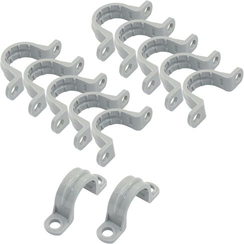 HITEFU 12 PCS 1/2 "PVC Pipe Clamp ، مقطع أنبوب بلاستيكي ثقب مع حزام قناة غير معدني ، مقاطع قناة قابلة للتعديل لتركيبات السباكة الأسلاك الكهربائية in Saudi Arabia