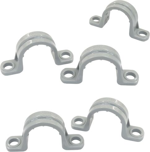 HITEFU 12 PCS 1/2 "PVC Pipe Clamp ، مقطع أنبوب بلاستيكي ثقب مع حزام قناة غير معدني ، مقاطع قناة قابلة للتعديل لتركيبات السباكة الأسلاك الكهربائية in Saudi Arabia