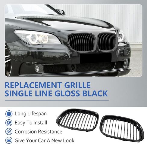 الشبكة الكلية الأمامية لـ BMW X5 G05 2024-In Gloss Black Slat Slat ABS Grille in Kuwait