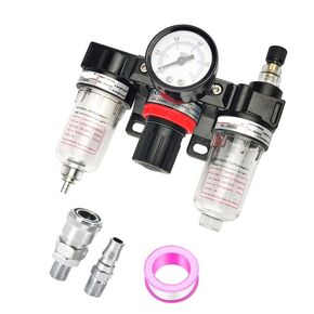AC2000 Air Source Treatment Filter Oil Water Separator 1/4 PT Thread Pressure Regulator Kit(AC2000 PC4-02) in Kuwait