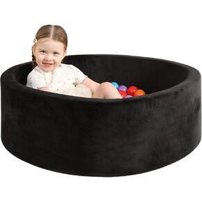 TRENDBOX Detachable Memory Foam Ball Pit for Baby Toddler Soft Round Ball Pool - Grey in Kuwait