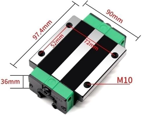 BSEID HGW30CC Linear Motion Ball Bearing Sledge Slider for Square Linear Sliding Guide Rail HGH30 HGR30 as CNC Kit Part Replacement(2Pcs) in Saudi Arabia