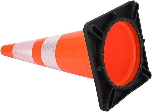 Safety Traffic Cone 28 Inch 6 Pack - Road Safety Cones Traffic Safety Equipment Heavy Duty Traffic Cones, Ideal for Construction Sites, Highly Visible in Low Light Conditions12 in Saudi Arabia