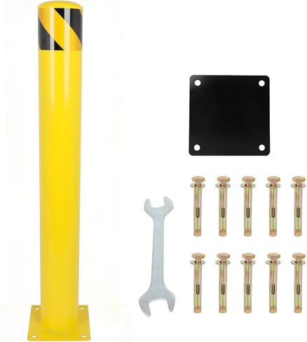 Pollard Safety ، 36 بوصة على ارتفاع الصلب بولارد بعد ، 4.5 بوصة أنبوب الفولاذ قطره ، بولارد السلامة الصلب مع 6 مسامير مرساة ، مثالية للمنطقة الحساسة لحركة المرور in Kuwait