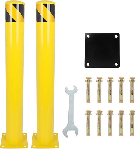 Pollard Safety ، 36 بوصة على ارتفاع الصلب بولارد بعد ، 4.5 بوصة أنبوب الفولاذ قطره ، بولارد السلامة الصلب مع 6 مسامير مرساة ، مثالية للمنطقة الحساسة لحركة المرور in Kuwait