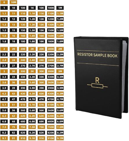 0201 0R-10M SMD Resistor Kit, 170 Values X 50pcs Each 1% Accuracy SMD Resistor Sample Book, SMD Resistor Assortment Folder for Electronic Components in Saudi Arabia