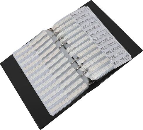 0201 0R-10M SMD Resistor Kit, 170 Values X 50pcs Each 1% Accuracy SMD Resistor Sample Book, SMD Resistor Assortment Folder for Electronic Components in Saudi Arabia