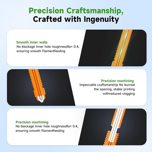 Creality K2 Plus/Hi Nozzle Kit (4Pcs) | Unicorn Quick-Swap High-Flow Nozzles 0.4/0.6/0.8mm | Steel-Tip Copper Nozzles & Titanium Alloy Heatsink | Compatible with K2 Plus/Creality Hi 3D Printer in Saudi Arabia