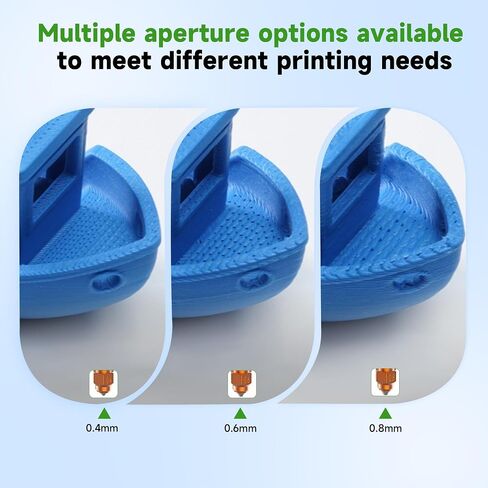 Creality K2 Plus/Hi Nozzle Kit (4Pcs) | Unicorn Quick-Swap High-Flow Nozzles 0.4/0.6/0.8mm | Steel-Tip Copper Nozzles & Titanium Alloy Heatsink | Compatible with K2 Plus/Creality Hi 3D Printer in Saudi Arabia