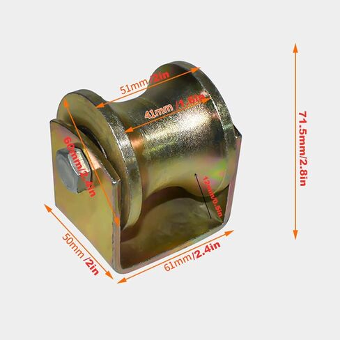 U-Groove Rigid Track Wheel,Sliding Gate Roller with Bracket,Heavy Duty Barn Door Casters,45# Steel Slide Gate Hardware,for Gate Frame,Industrial Machines Carts,Wire Rope Rail (Slot Width 32mm) in Saudi Arabia