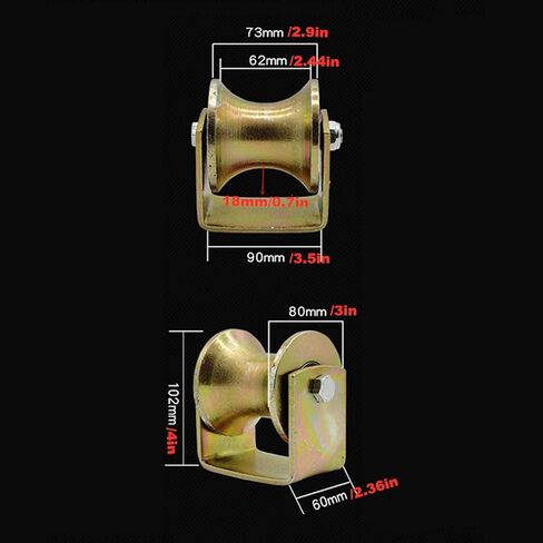 U-Groove Rigid Track Wheel,Sliding Gate Roller with Bracket,Heavy Duty Barn Door Casters,45# Steel Slide Gate Hardware,for Gate Frame,Industrial Machines Carts,Wire Rope Rail (Slot Width 32mm) in Saudi Arabia