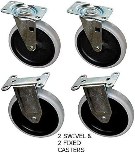 Rubbermaid 5 "Caster مجموعة للعربات 4300 ، 4401 ، 4500-27 ، 4500-88 ، 4500-89 ، 4505-00 ، 4505-89 ، 4520-88 ، 4520-89 ، 4525 ، 4525-89 ، 6180 و 6180-88 in Saudi Arabia