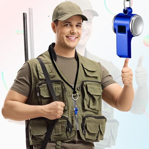 8 Pcs Multicolor Mini Steel Whistles with Keychains for Coaches Gift, Funny Whistles Bulk Cute Loud Ideal for Outdoor Sports Emergency Captain Referee Teacher Basketball Training Gift in Saudi Arabia
